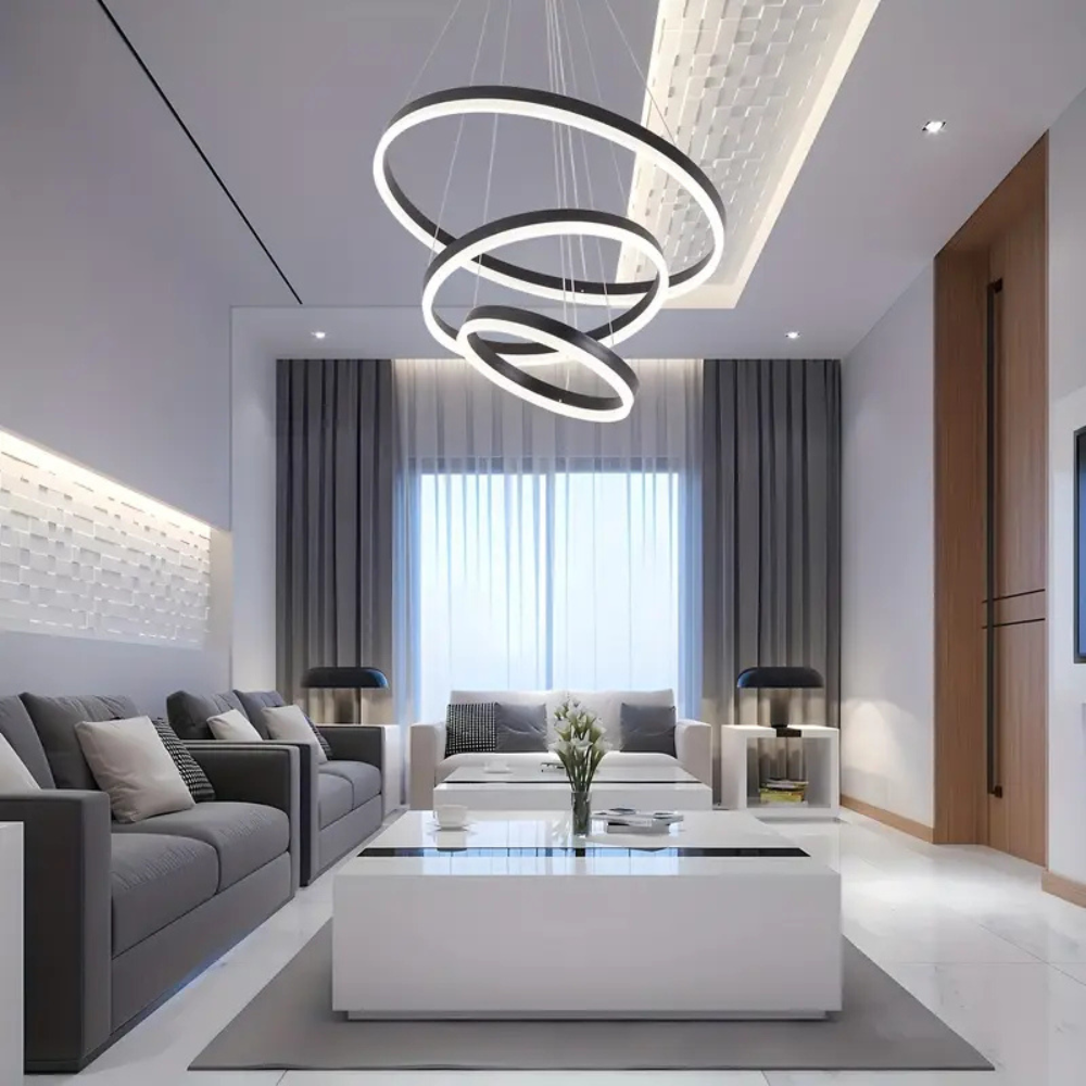 Pendant Light Fixture | Modern Ring-Style Chandelier for Dining and Living Rooms