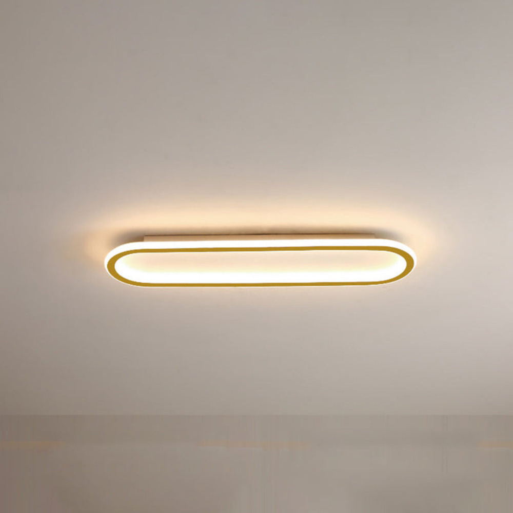 Minimalist Rectangular LED Ceiling Light | Modern Flush Mount Fixture for Living Room or Bedroom