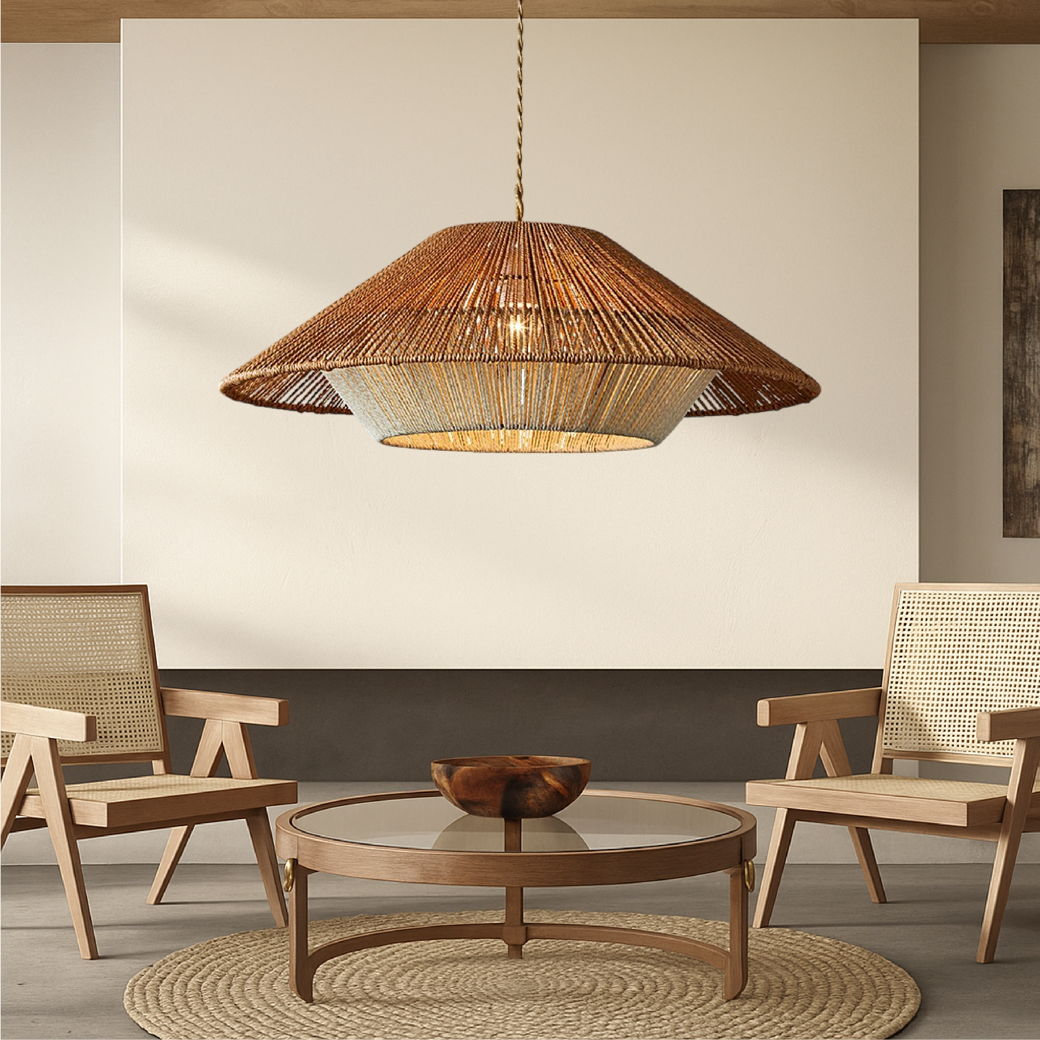 Pendant Light | Woven Dome Ceiling Lamp
