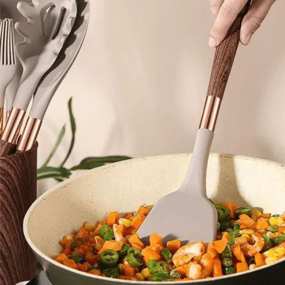 Kitchen Elegant Cooking Set | 11 Piece with Stylish Handles