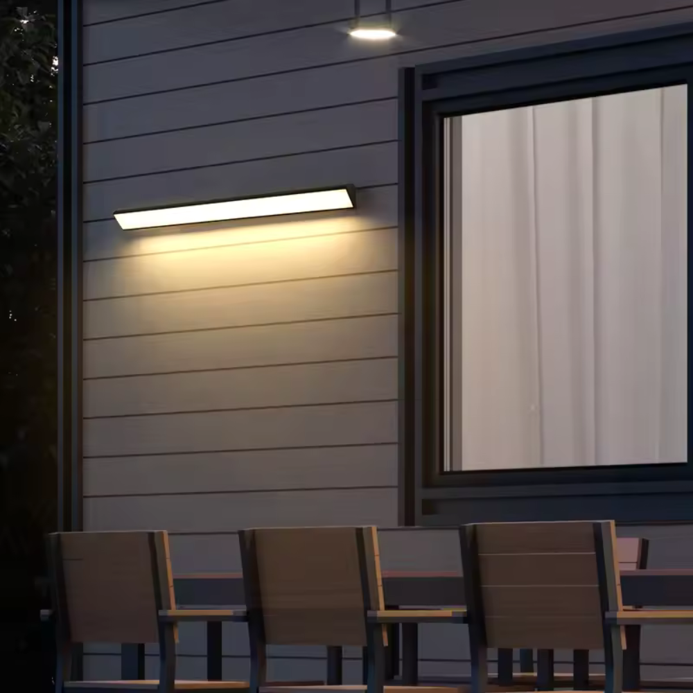 Outdoor Wall Light in Modern Slim Design | Waterproof LED Fixture for Patio & Entrance