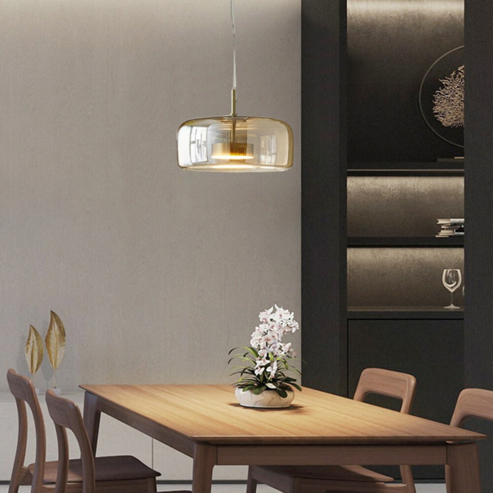 Modern Glass Pendant Light | Stylish Hanging Fixture for Living Rooms and Dining Areas