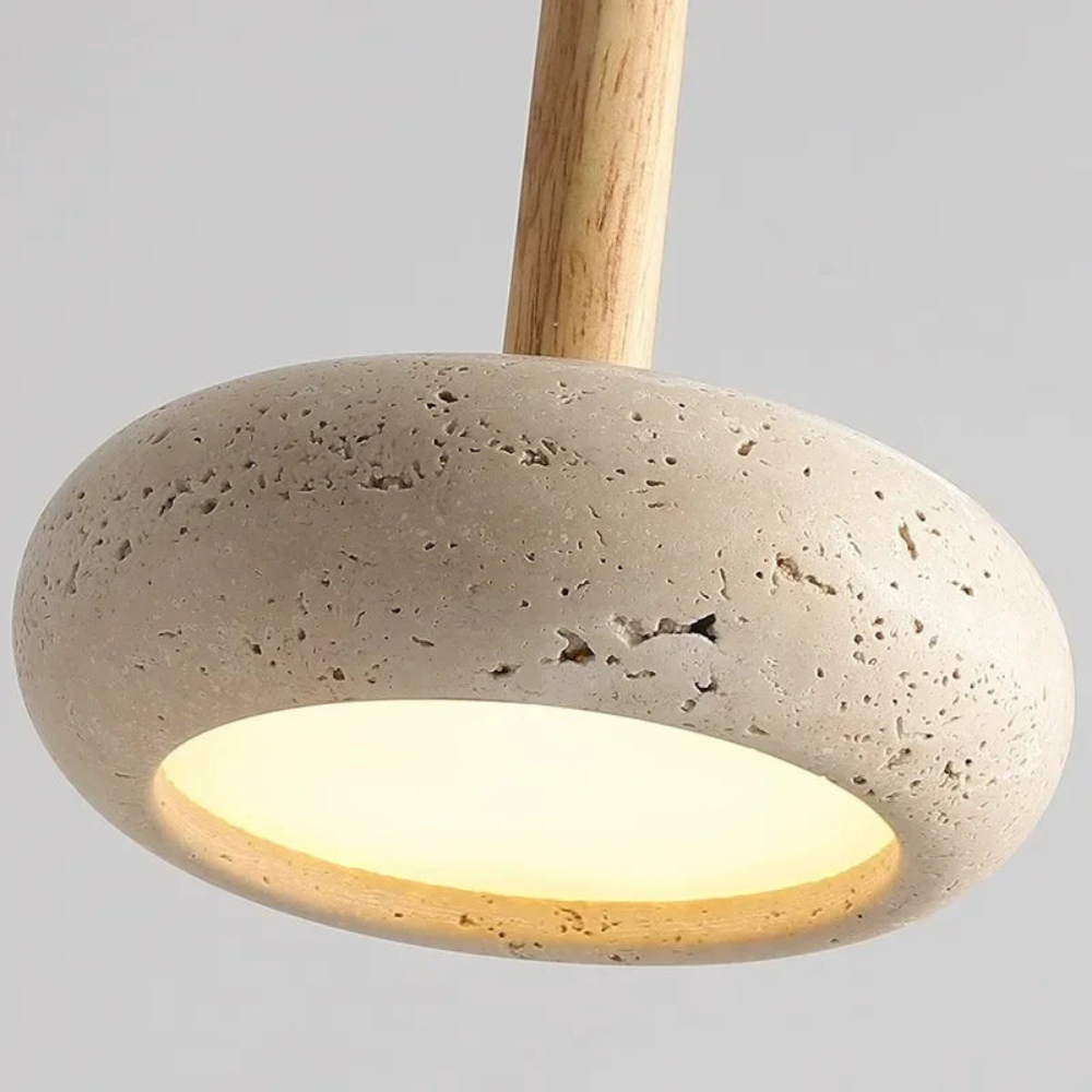 Modern Pendant Light for Bedroom or Living Room | Minimalist Stone-Inspired Design