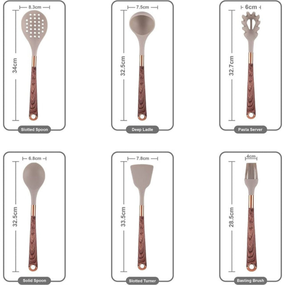 Kitchen Elegant Cooking Set | 11 Piece with Stylish Handles