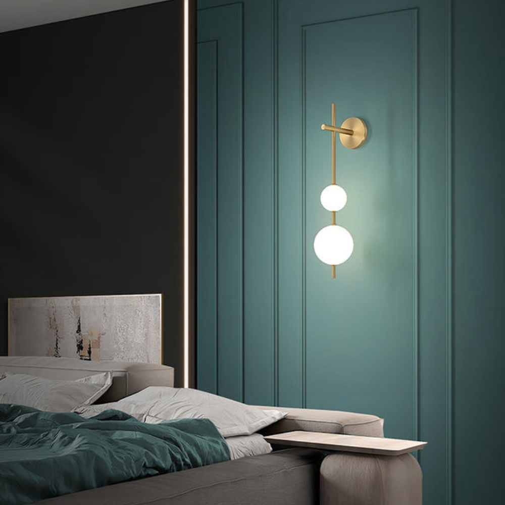 Bedroom Modern Wall Light | Vertical Glass Globe