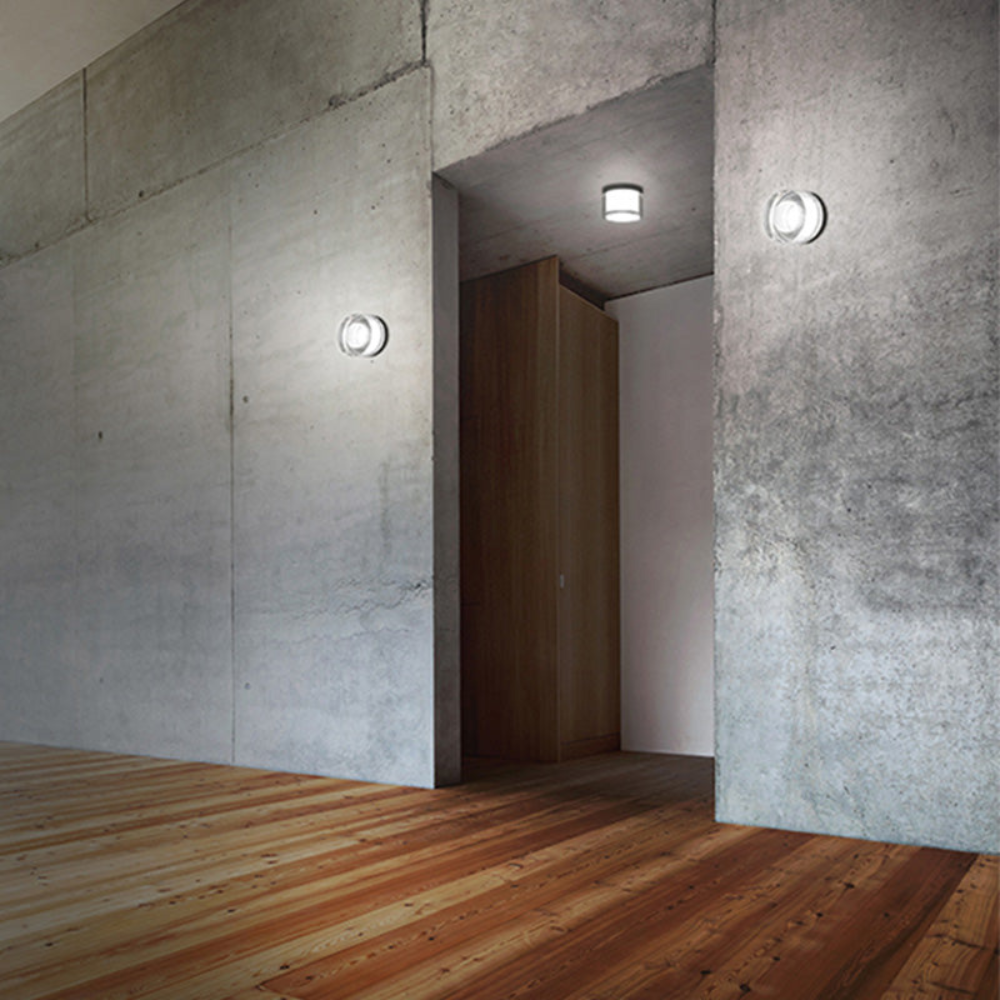 Mini Outdoor Wall Lamp | Modern Drum Design