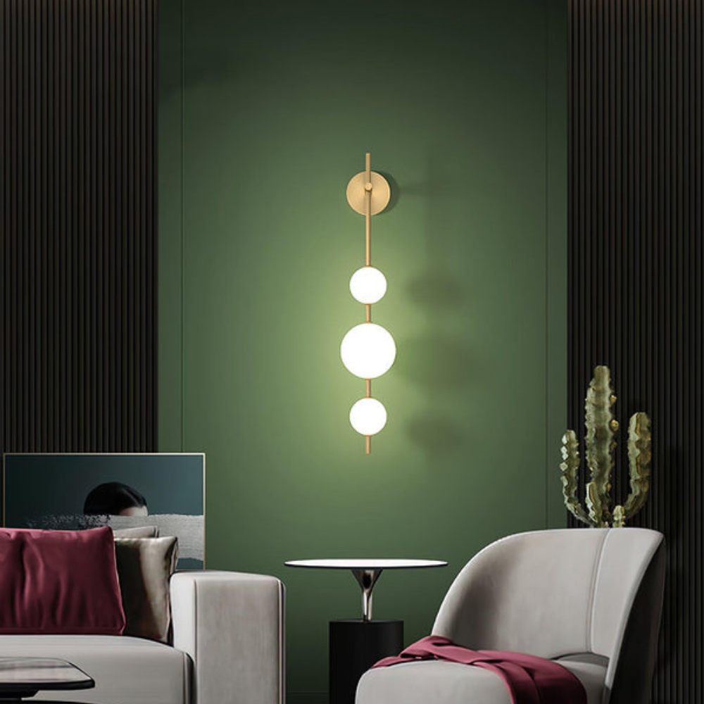 Bedroom Modern Wall Light | Vertical Glass Globe
