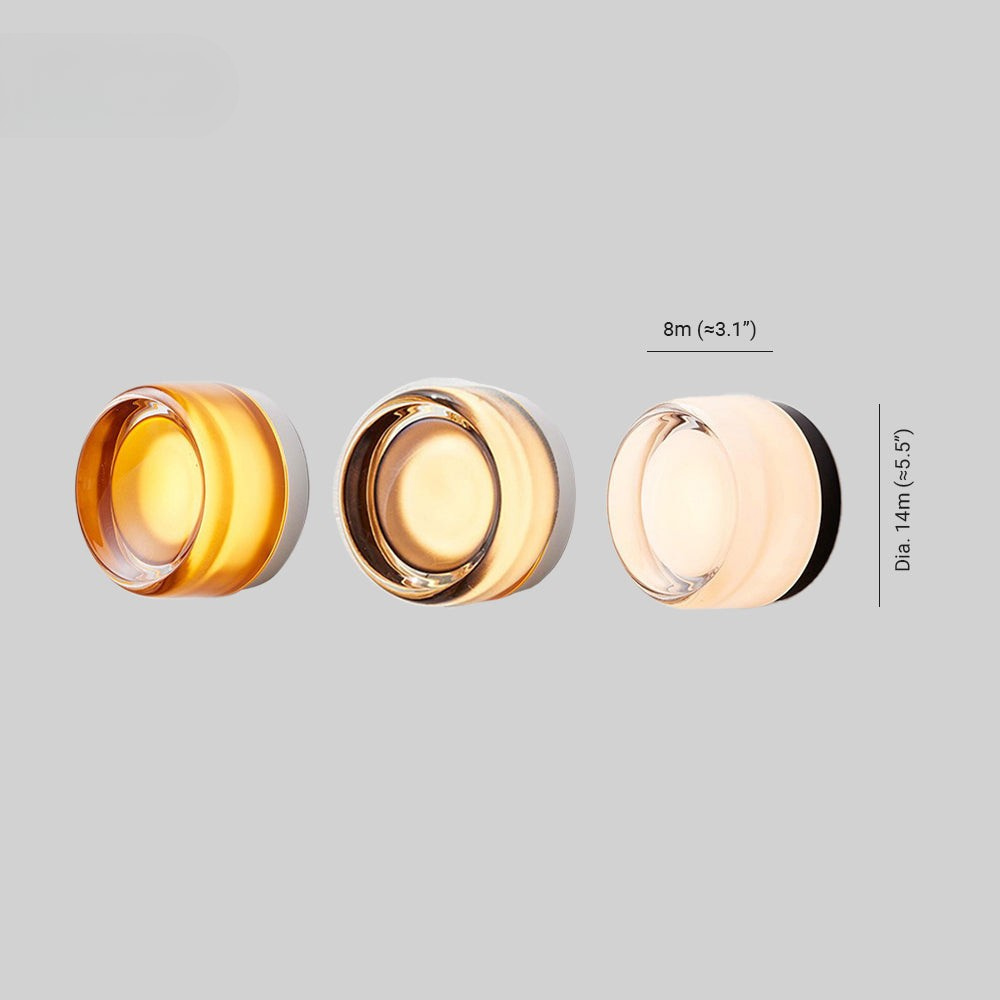 Mini Outdoor Wall Lamp | Modern Drum Design