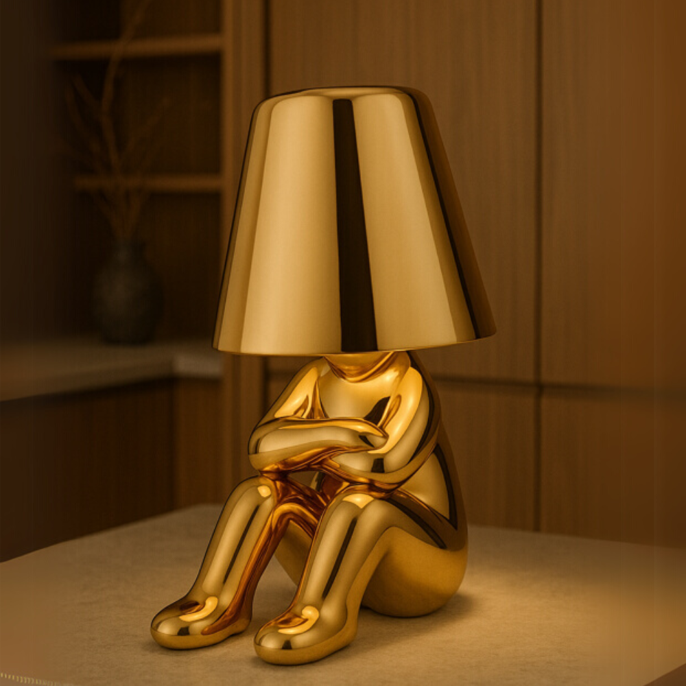 Living Room Modern Sculptural Table Lamp | Abstract Sitting Figure