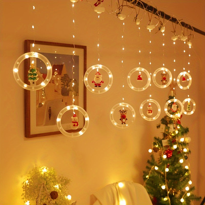 Christmas Light | Santa Reindeer Curtain String Decoration