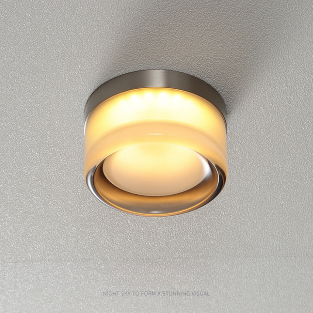 Mini Outdoor Wall Lamp | Modern Drum Design