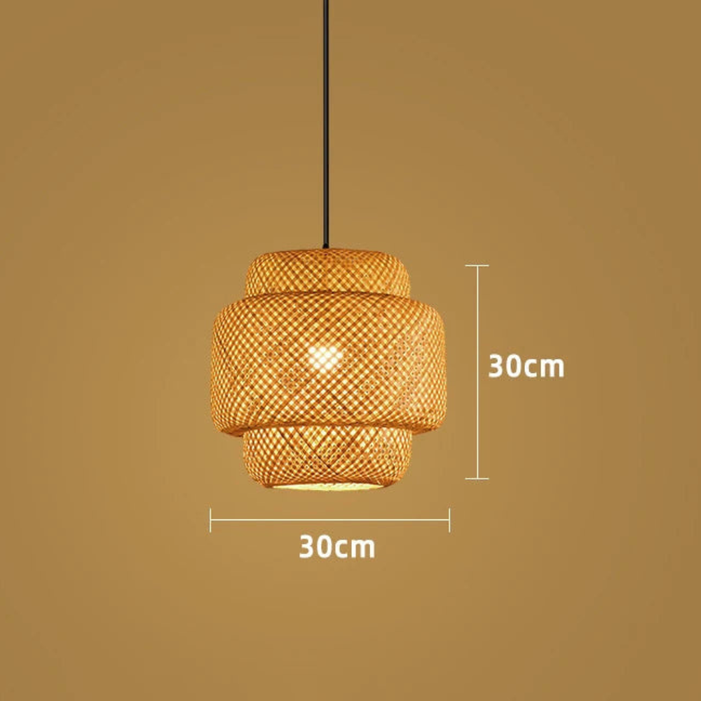 Chinese Style Pendant Light for Dining Room | Woven Ceiling Lamp with E27 Fitting