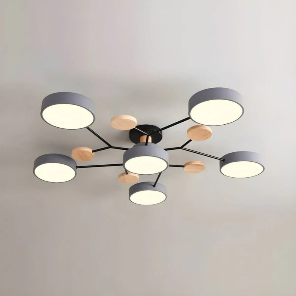Modern Halo LED Ceiling Light | Semi-Flush Mount Fixture for Ambient Lighting