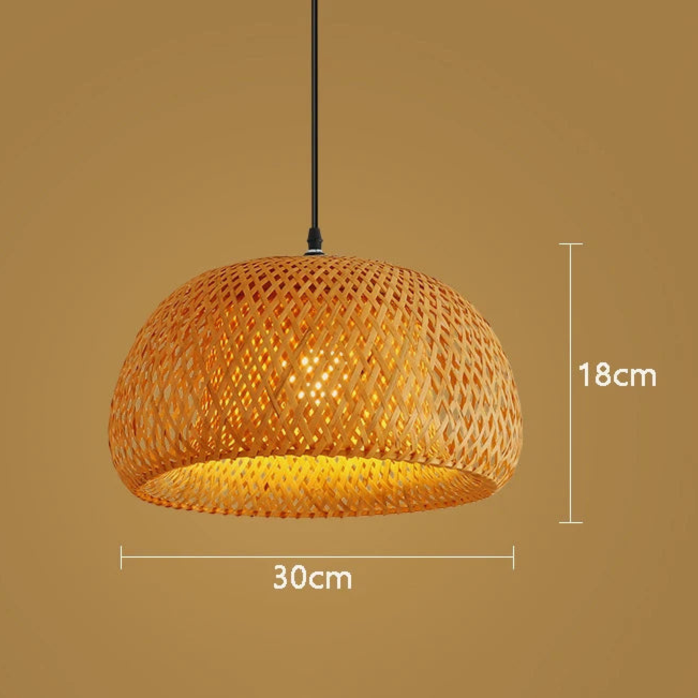 Chinese Style Pendant Light for Dining Room | Woven Ceiling Lamp with E27 Fitting