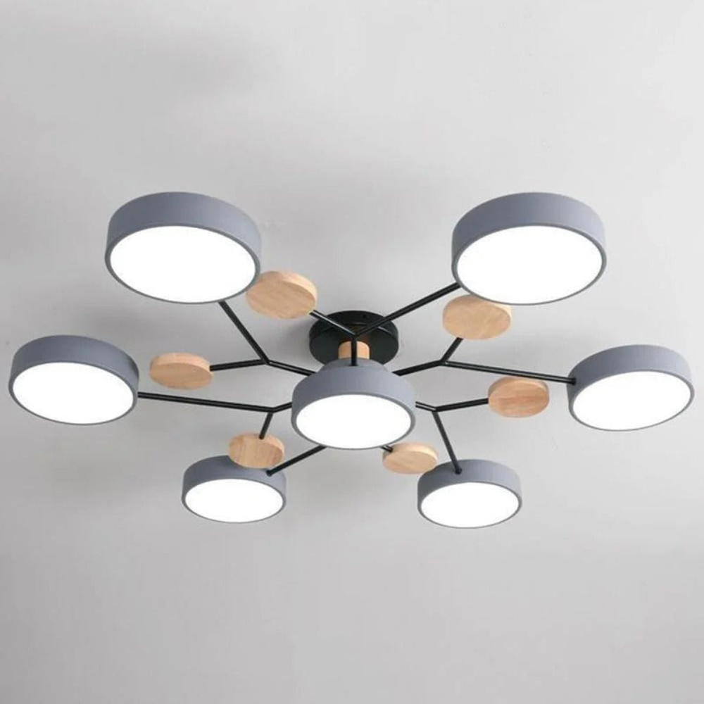 Modern Halo LED Ceiling Light | Semi-Flush Mount Fixture for Ambient Lighting