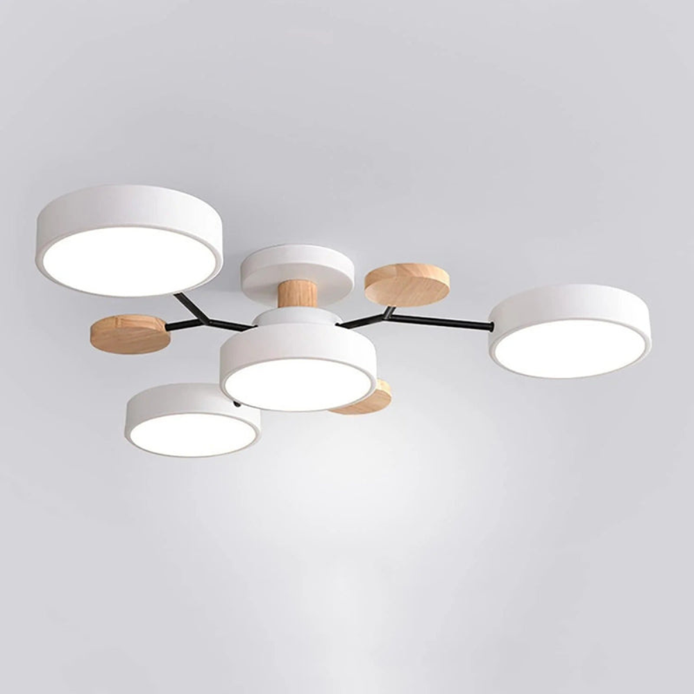 Modern Halo LED Ceiling Light | Semi-Flush Mount Fixture for Ambient Lighting
