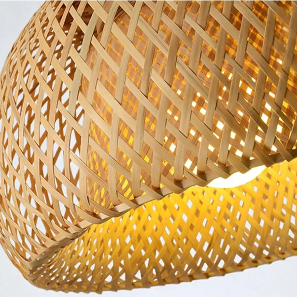 Chinese Style Pendant Light for Dining Room | Woven Ceiling Lamp with E27 Fitting