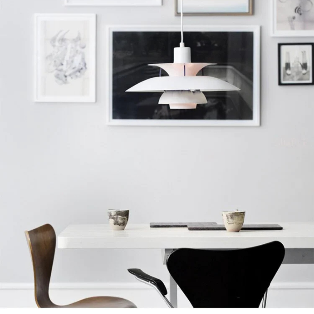 Gradient LED Pendant Light for Living Room | Danish Design Ceiling Chandelier for Kitchen Decor