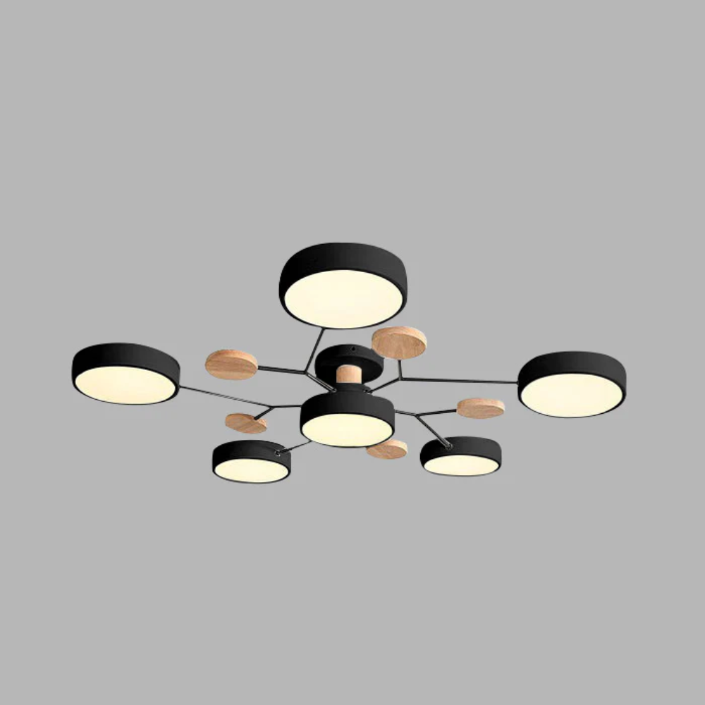 Modern Halo LED Ceiling Light | Semi-Flush Mount Fixture for Ambient Lighting