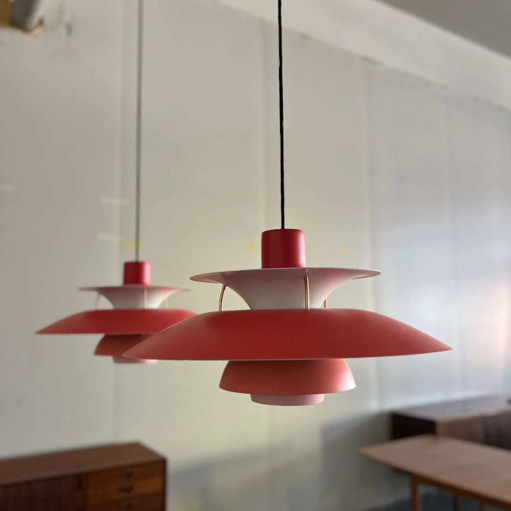 Gradient LED Pendant Light for Living Room | Danish Design Ceiling Chandelier for Kitchen Decor