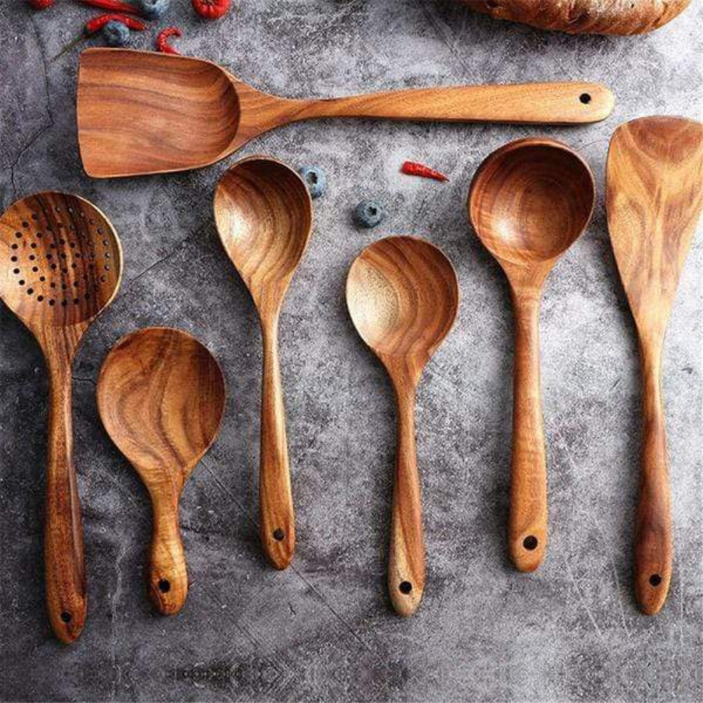 Kitchen Eco Friendly Utensil Set | 7 Essential Cooking Tools