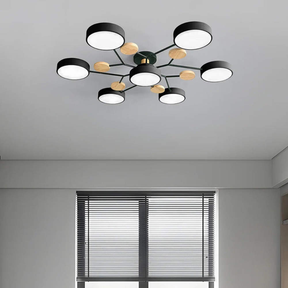 Modern Halo LED Ceiling Light | Semi-Flush Mount Fixture for Ambient Lighting
