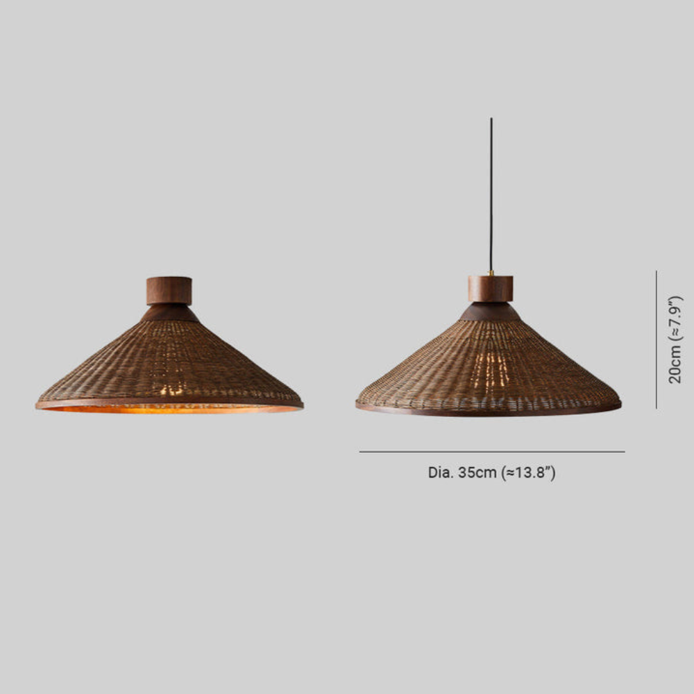Retro LED Pendant Ceiling Light | Woven Look Fixture for Living Room, Restaurant, and Hotel