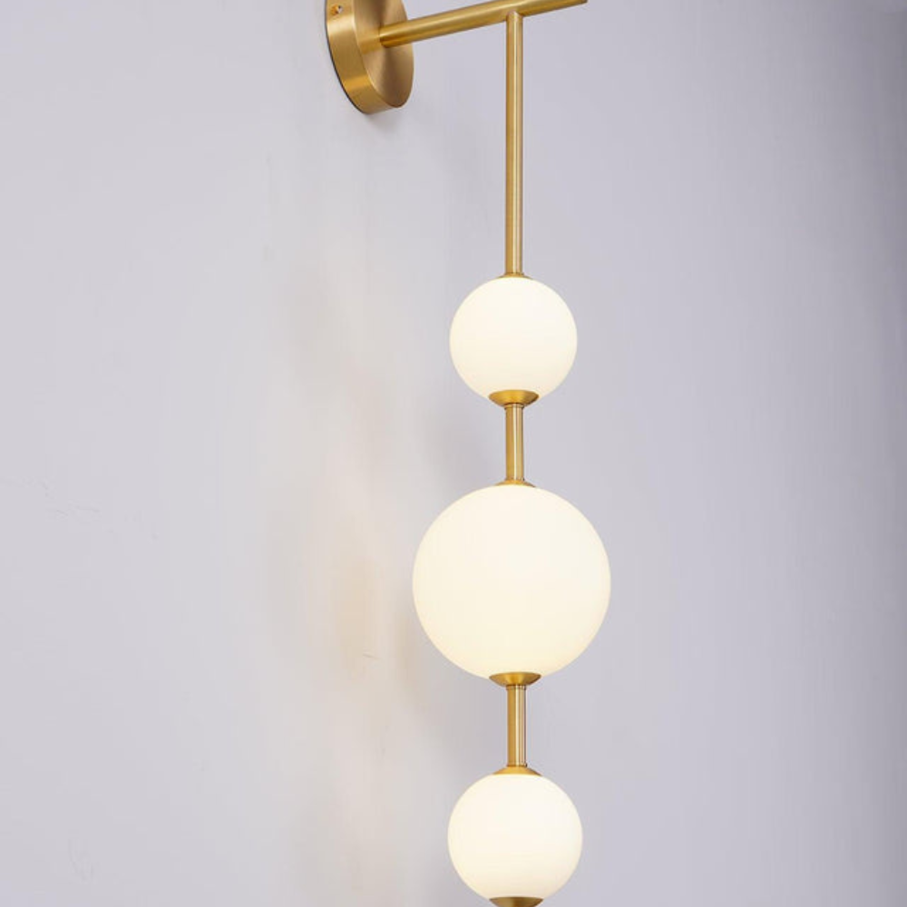 Bedroom Modern Wall Light | Vertical Glass Globe