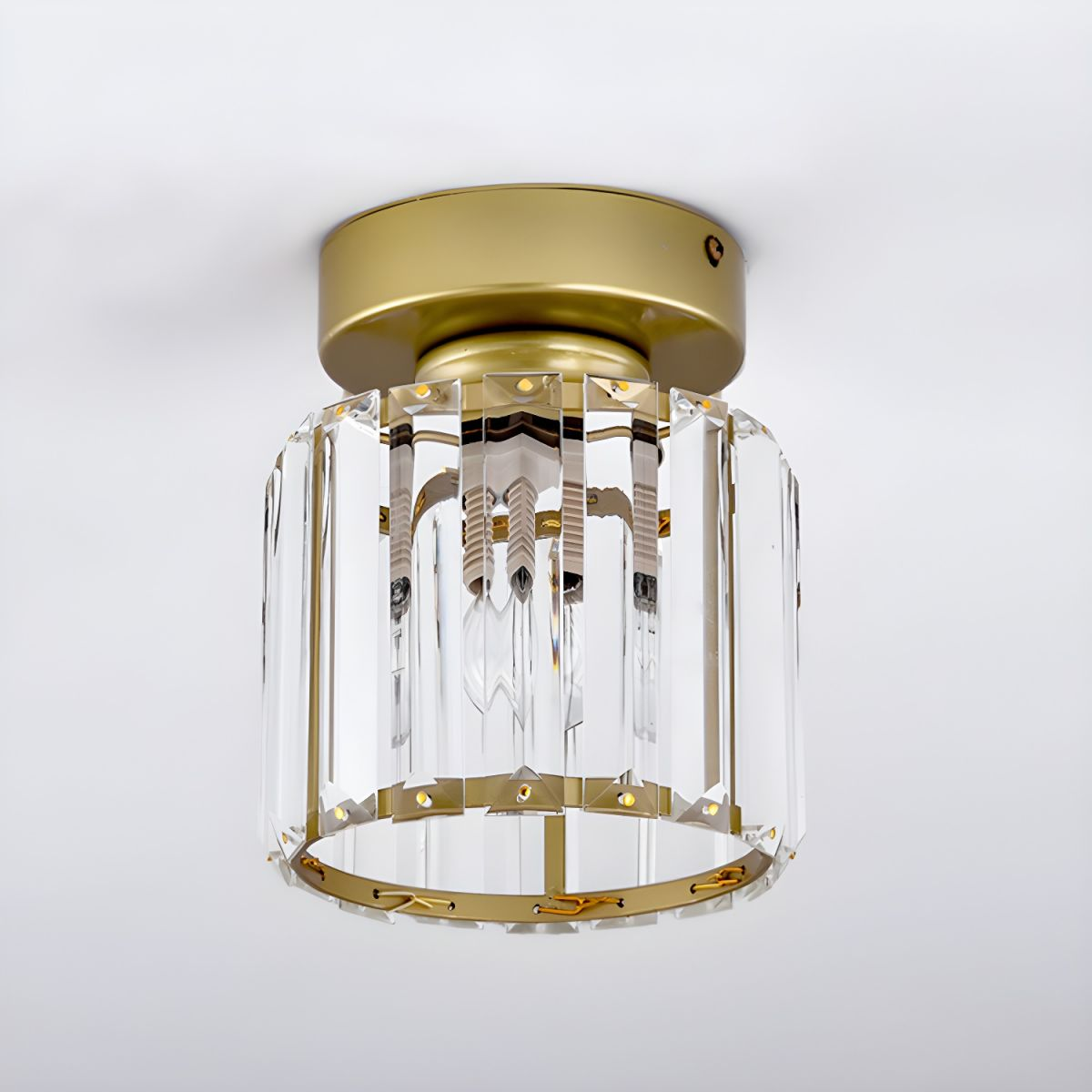 Hallway Modern Ceiling Light | Crystal Flush Mount