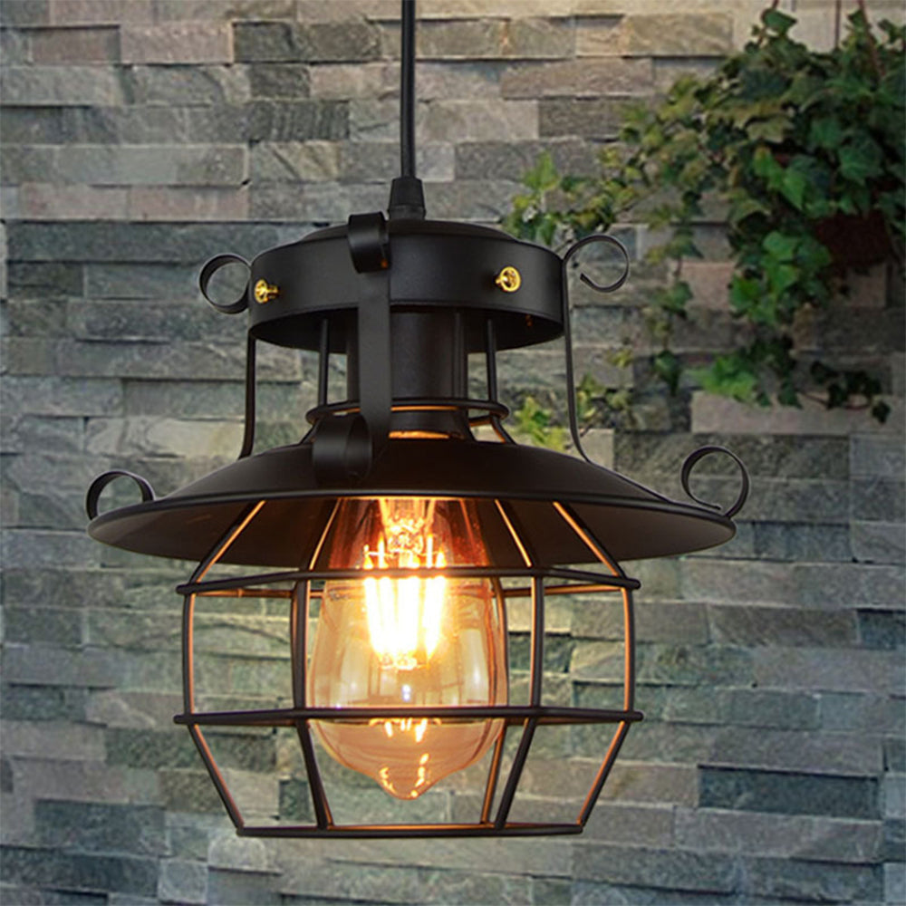 Pendant Light | Industrial Cage Fixture