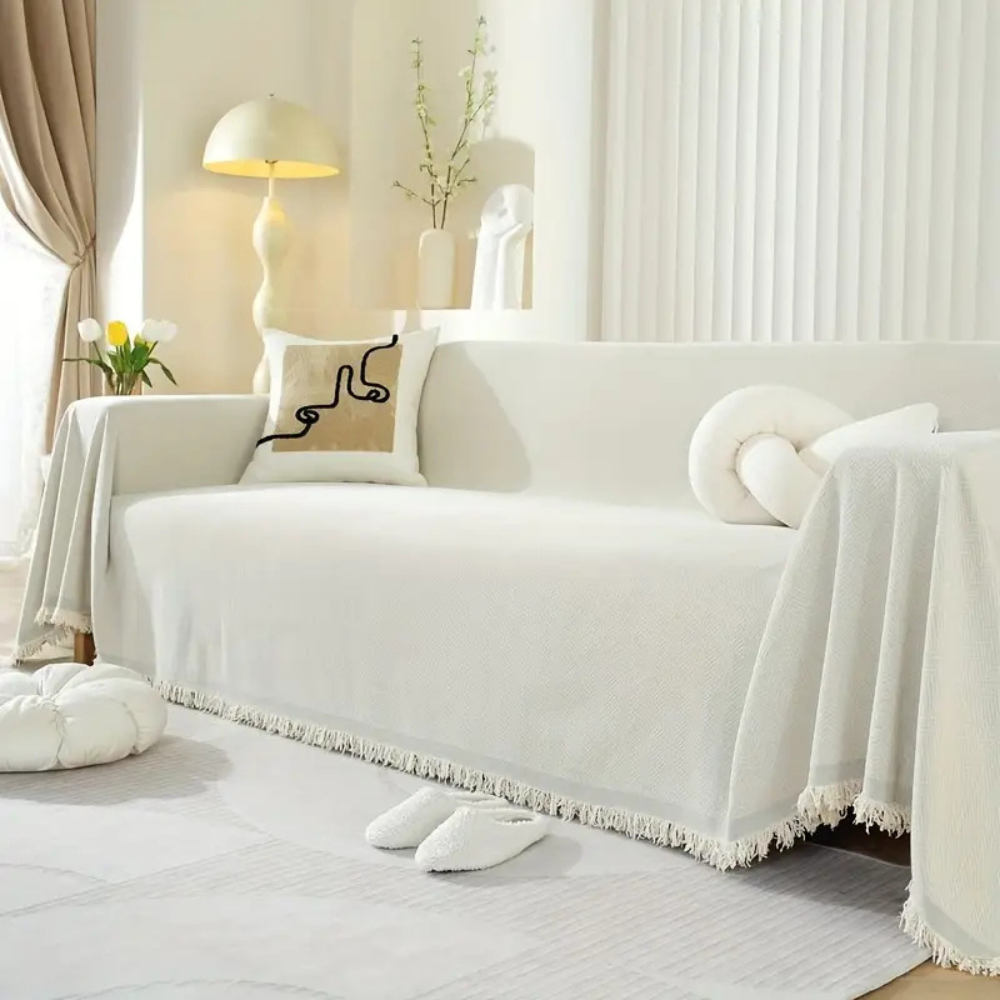 Living Room Pet-Friendly Sofa Cover | Modern Slipcover Design