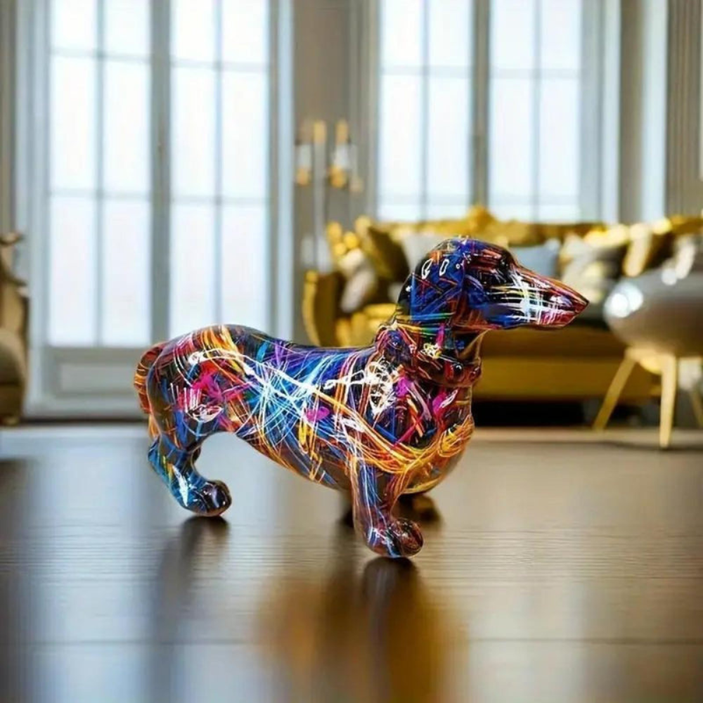 Living Room Whimsical Dachshund Figurine | Charming Home Decor Accent