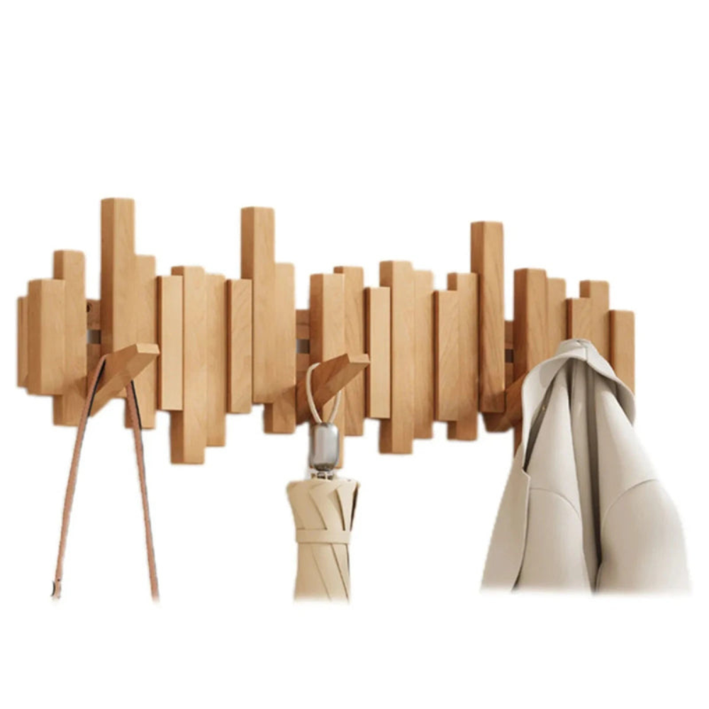 Entryway Elegant Wall Mounted Coat Rack | Minimalist Design with Hooks