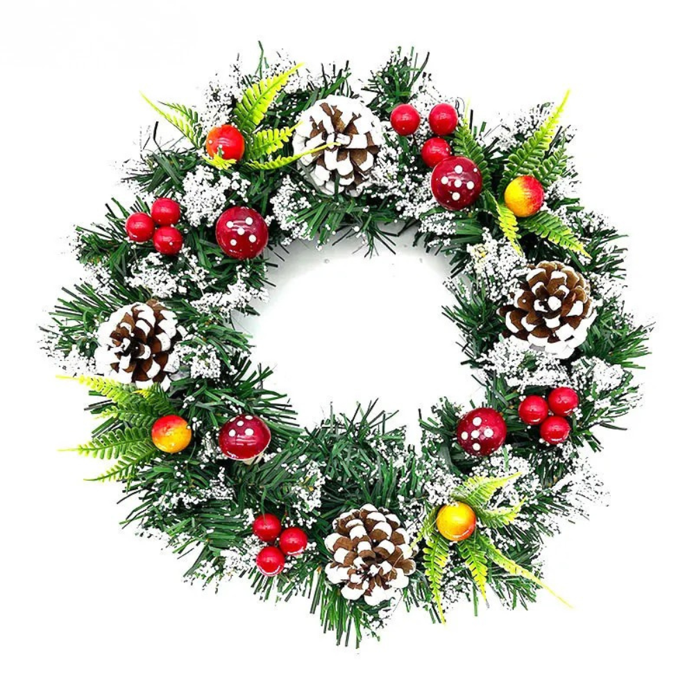 Christmas Wreath | Pinecone and Berry Decoration