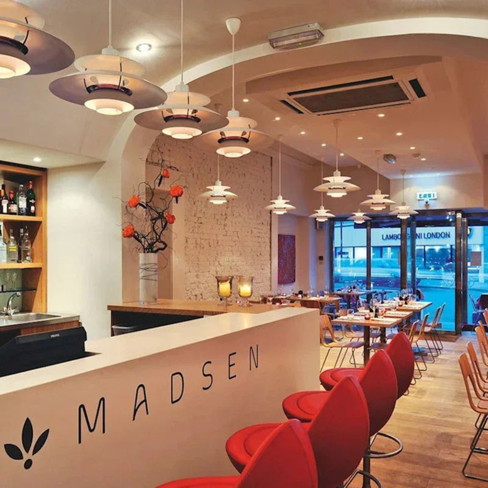 Gradient LED Pendant Light for Living Room | Danish Design Ceiling Chandelier for Kitchen Decor