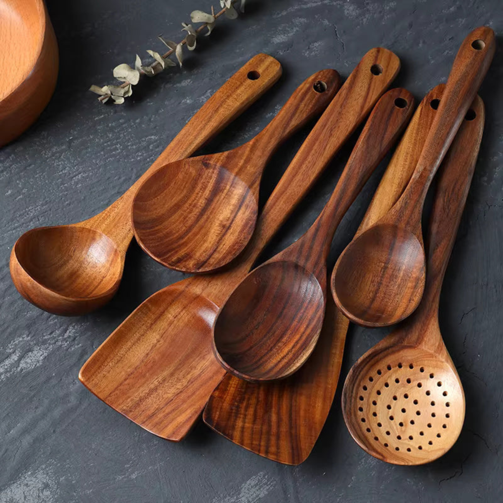 Kitchen Eco Friendly Utensil Set | 7 Essential Cooking Tools