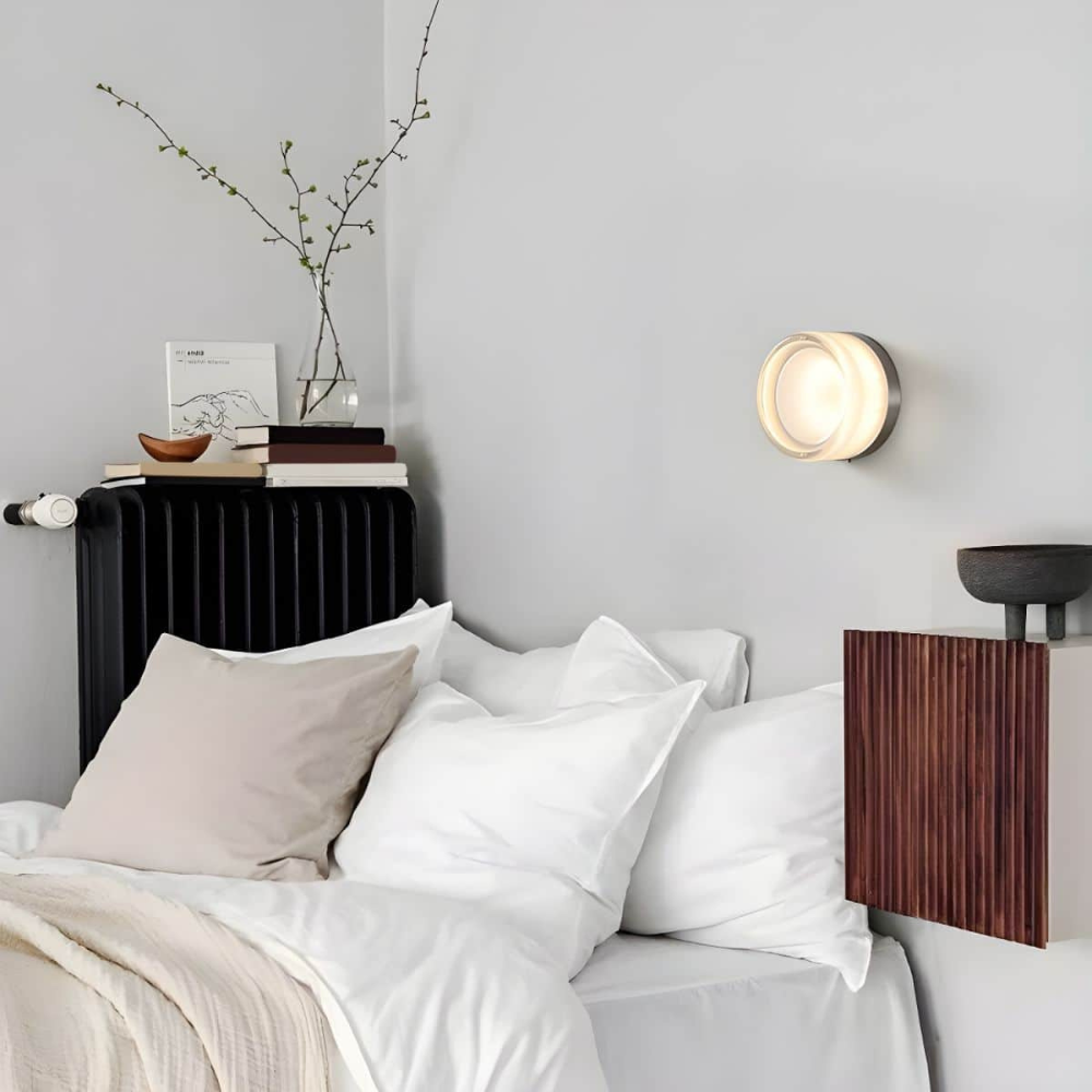 Mini Outdoor Wall Lamp | Modern Drum Design