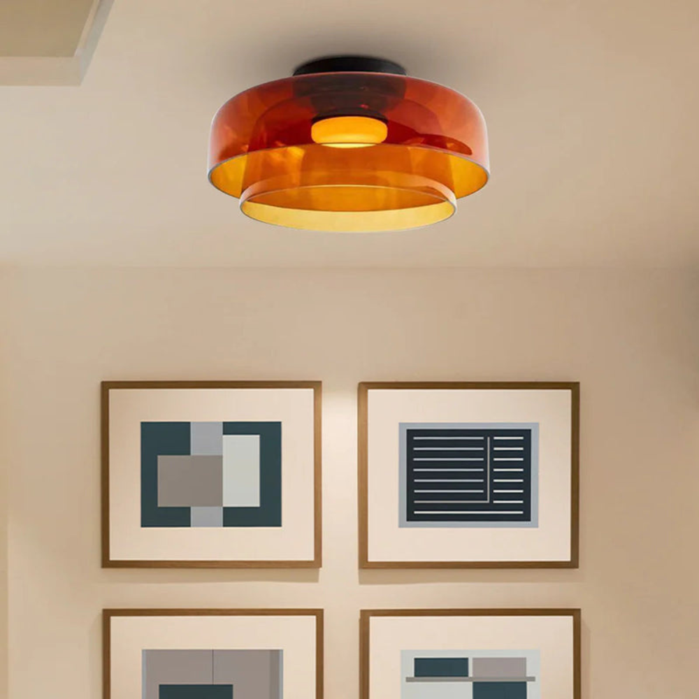 Scandinavian Ceiling Pendant | Modern Frosted Dome Light Fixture