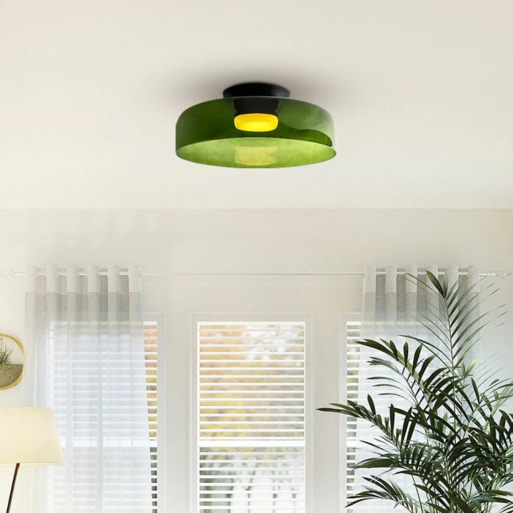Scandinavian Ceiling Pendant | Modern Frosted Dome Light Fixture
