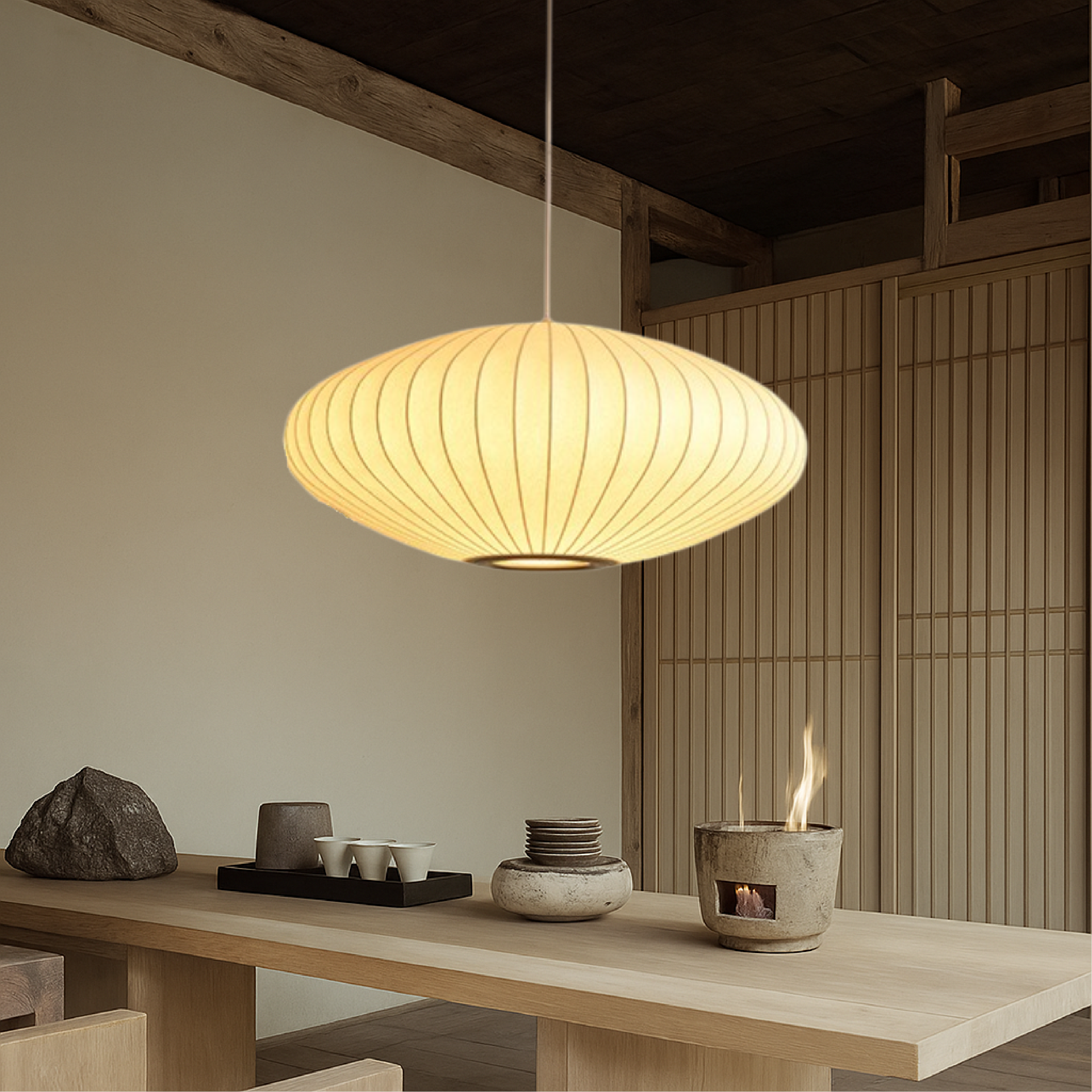 Pendant Light | Saucer Shaped Ceiling Lamp