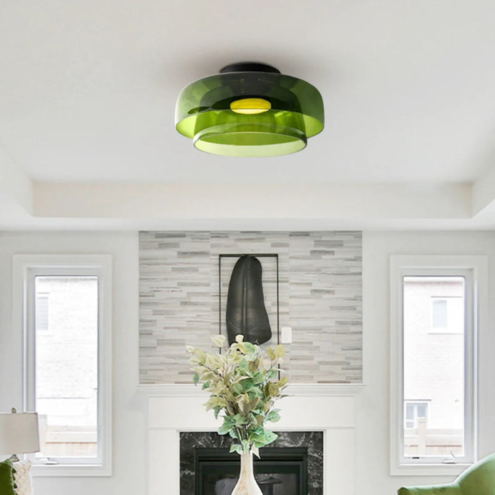 Scandinavian Ceiling Pendant | Modern Frosted Dome Light Fixture