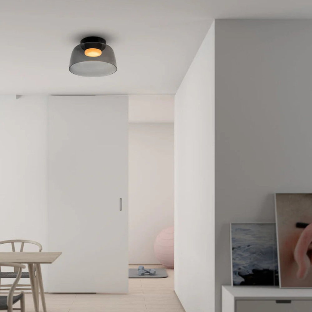 Scandinavian Ceiling Pendant | Modern Frosted Dome Light Fixture