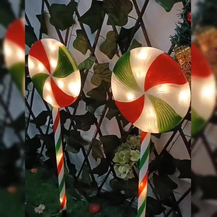 Outdoor Christmas Lights Decoration | Solar Path Windmill