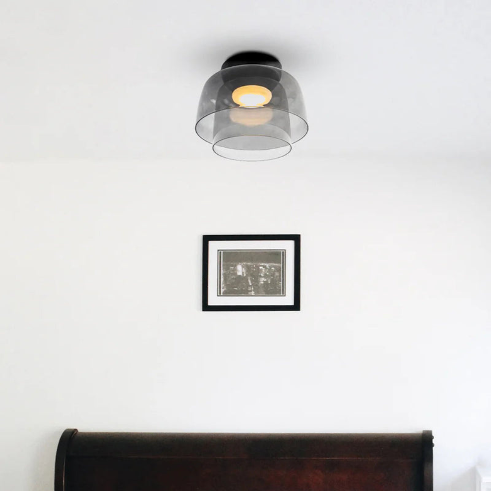 Scandinavian Ceiling Pendant | Modern Frosted Dome Light Fixture