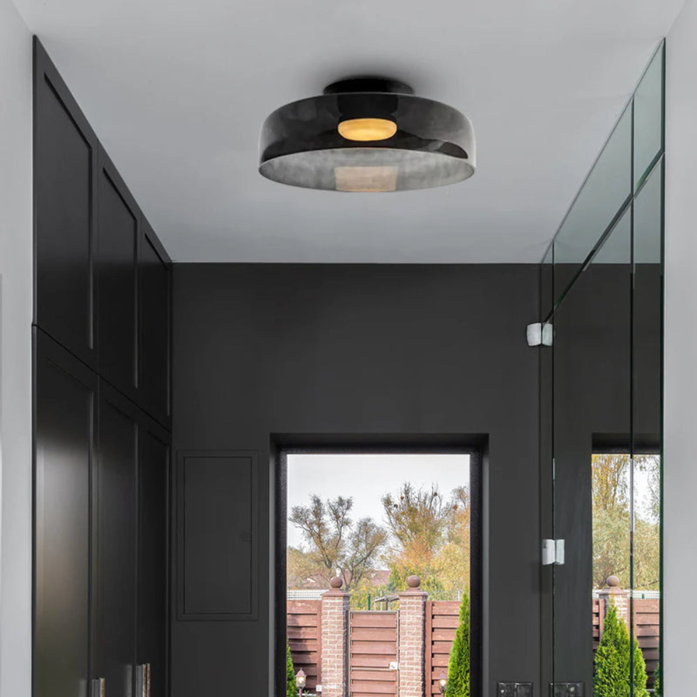 Scandinavian Ceiling Pendant | Modern Frosted Dome Light Fixture