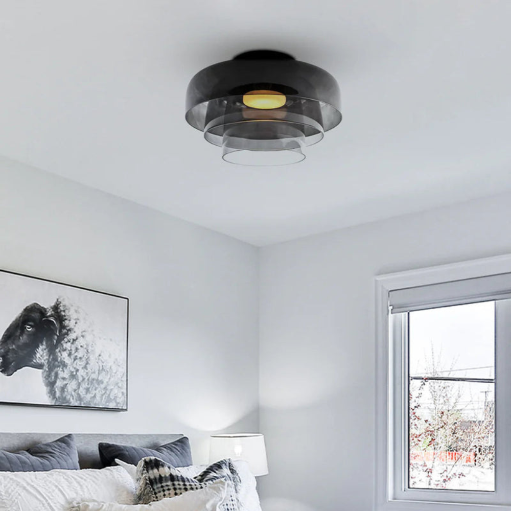 Scandinavian Ceiling Pendant | Modern Frosted Dome Light Fixture