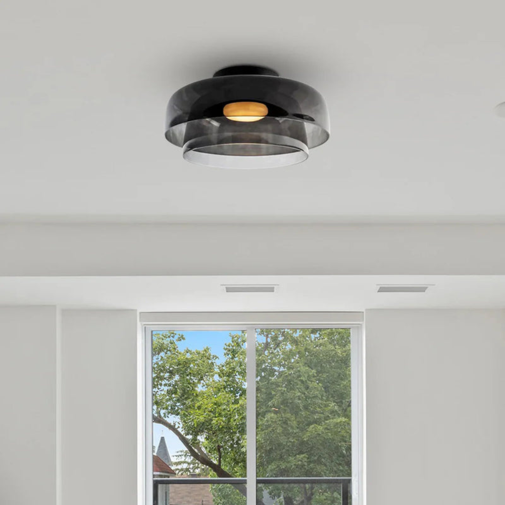 Scandinavian Ceiling Pendant | Modern Frosted Dome Light Fixture