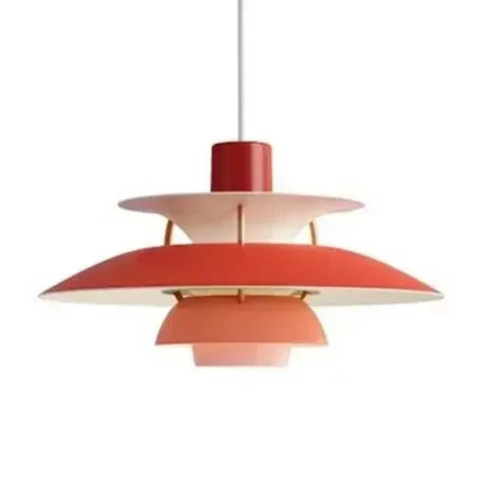 Gradient LED Pendant Light for Living Room | Danish Design Ceiling Chandelier for Kitchen Decor