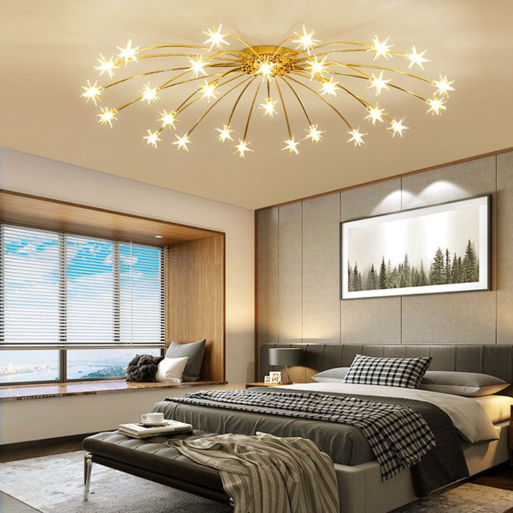 Art Deco Starry Fixture | Modern Indoor Lighting