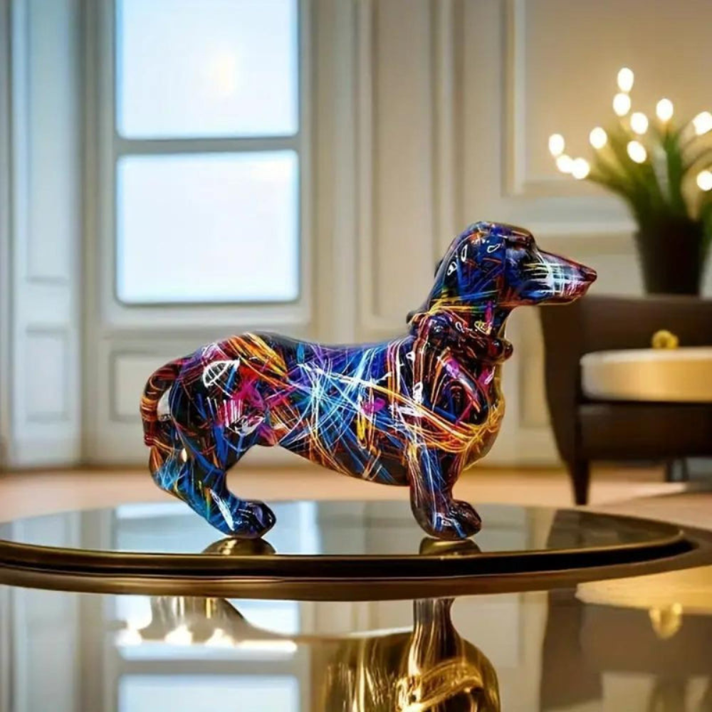 Living Room Whimsical Dachshund Figurine | Charming Home Decor Accent